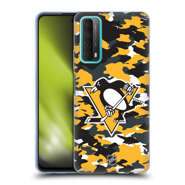 NHL Pittsburgh Penguins Camouflage Soft Gel Case for Huawei P Smart (2021)
