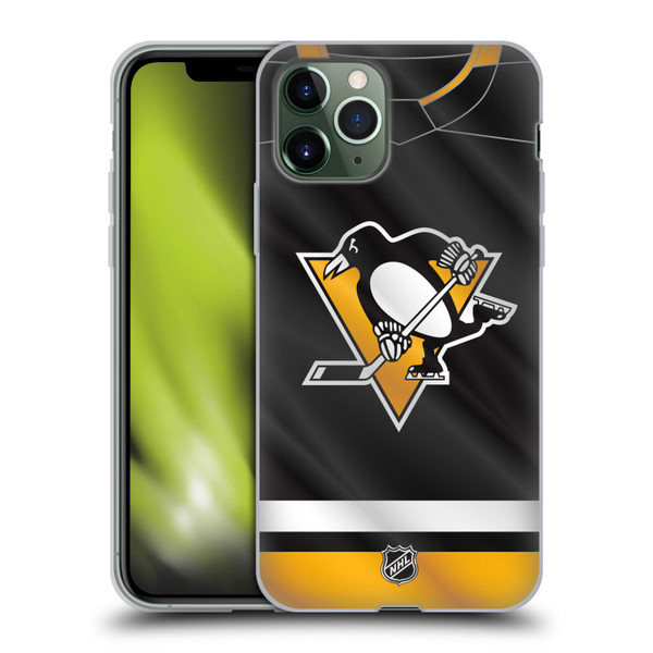 NHL Pittsburgh Penguins Jersey Soft Gel Case for Apple iPhone 11 Pro