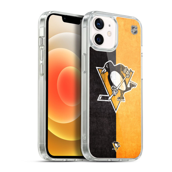 NHL Pittsburgh Penguins Half Distressed Soft Gel Case for Apple iPhone 12 / iPhone 12 Pro & MagSafe