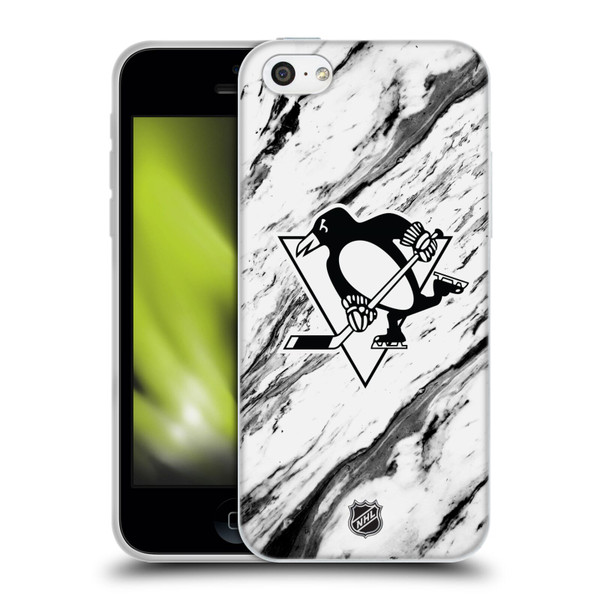 NHL Pittsburgh Penguins Marble Soft Gel Case for Apple iPhone 5c