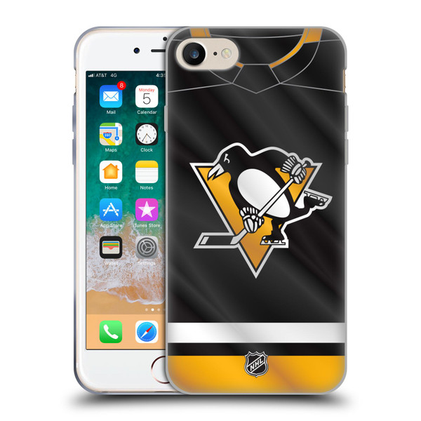 NHL Pittsburgh Penguins Jersey Soft Gel Case for Apple iPhone 7 / 8 / SE 2020 & 2022