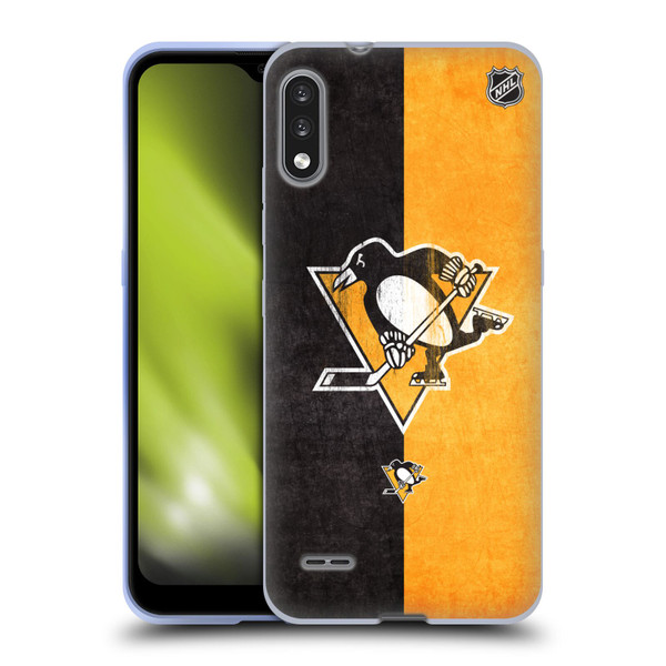 NHL Pittsburgh Penguins Half Distressed Soft Gel Case for LG K22
