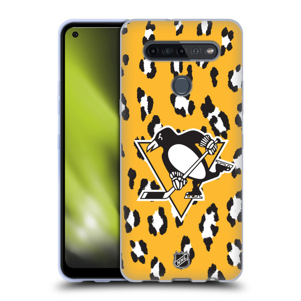 NHL Pittsburgh Penguins Leopard Pattern Soft Gel Case for LG K51S