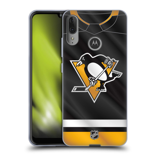 NHL Pittsburgh Penguins Jersey Soft Gel Case for Motorola Moto E6 Plus