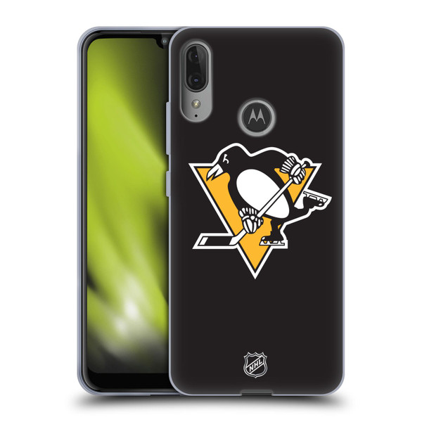 NHL Pittsburgh Penguins Plain Soft Gel Case for Motorola Moto E6 Plus