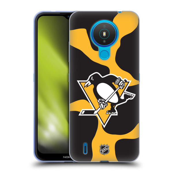 NHL Pittsburgh Penguins Cow Pattern Soft Gel Case for Nokia 1.4