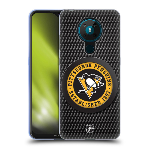 NHL Pittsburgh Penguins Puck Texture Soft Gel Case for Nokia 5.3