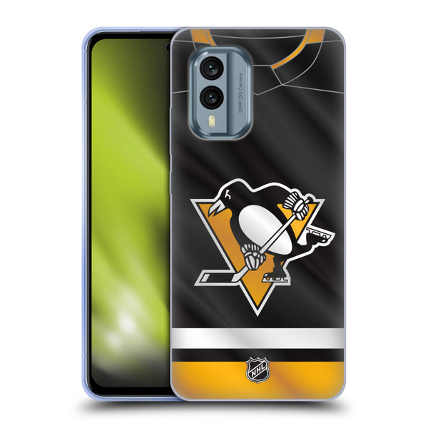 NHL Pittsburgh Penguins Jersey Soft Gel Case for Nokia X30