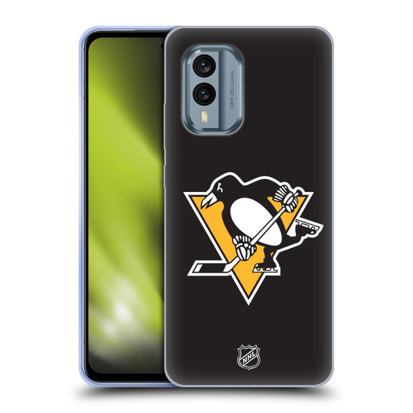 NHL Pittsburgh Penguins Plain Soft Gel Case for Nokia X30