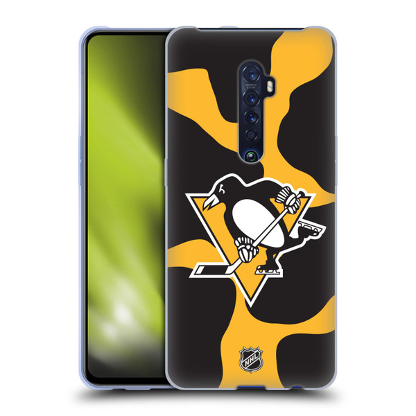 NHL Pittsburgh Penguins Cow Pattern Soft Gel Case for OPPO Reno 2