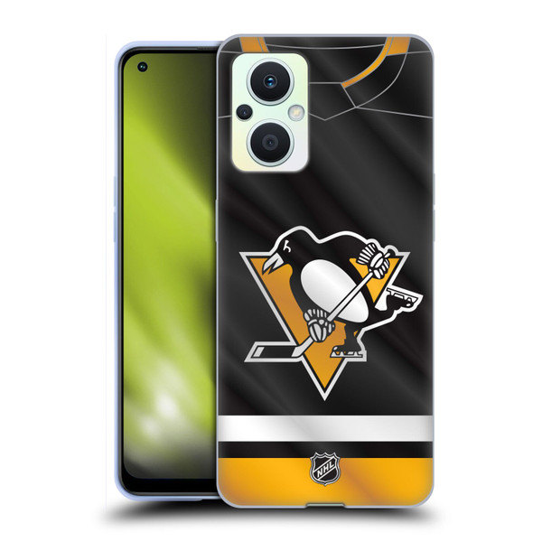 NHL Pittsburgh Penguins Jersey Soft Gel Case for OPPO Reno8 Lite