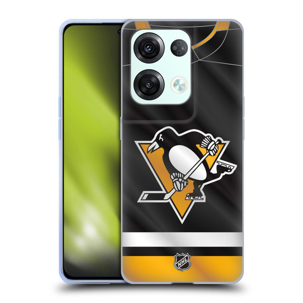 NHL Pittsburgh Penguins Jersey Soft Gel Case for OPPO Reno8 Pro