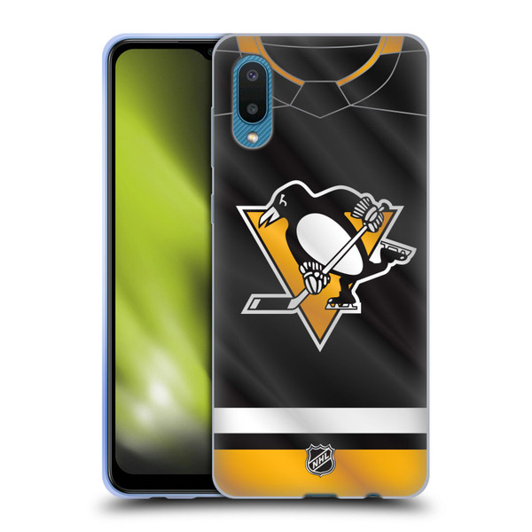 NHL Pittsburgh Penguins Jersey Soft Gel Case for Samsung Galaxy A02/M02 (2021)