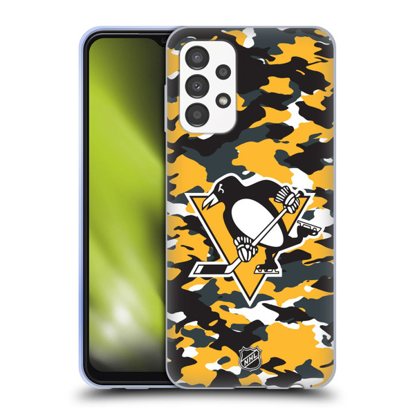 NHL Pittsburgh Penguins Camouflage Soft Gel Case for Samsung Galaxy A13 (2022)