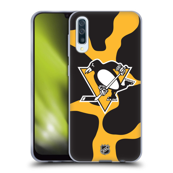 NHL Pittsburgh Penguins Cow Pattern Soft Gel Case for Samsung Galaxy A50/A30s (2019)