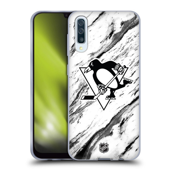 NHL Pittsburgh Penguins Marble Soft Gel Case for Samsung Galaxy A50/A30s (2019)