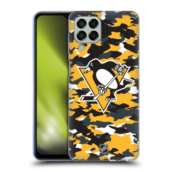 NHL Pittsburgh Penguins Camouflage Soft Gel Case for Samsung Galaxy M33 (2022)