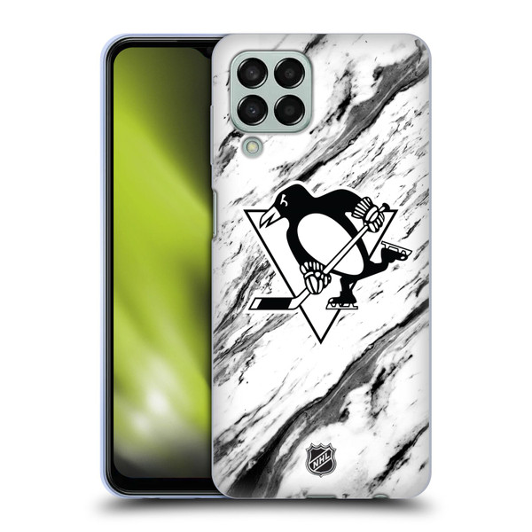 NHL Pittsburgh Penguins Marble Soft Gel Case for Samsung Galaxy M33 (2022)