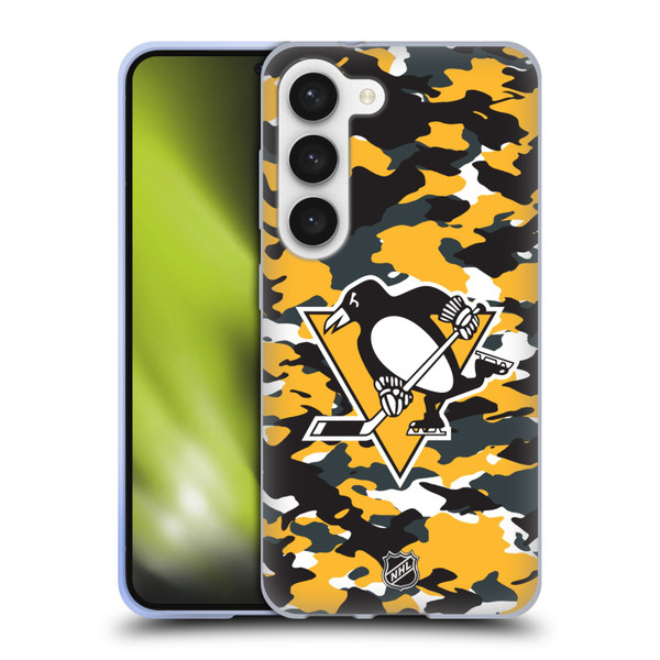 NHL Pittsburgh Penguins Camouflage Soft Gel Case for Samsung Galaxy S23 5G