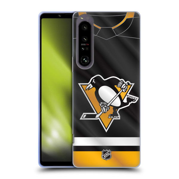 NHL Pittsburgh Penguins Jersey Soft Gel Case for Sony Xperia 1 IV
