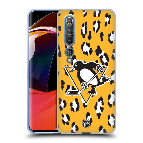 NHL Pittsburgh Penguins Leopard Patten Soft Gel Case for Xiaomi Mi 10 5G / Mi 10 Pro 5G