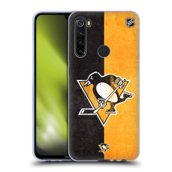 NHL Pittsburgh Penguins Half Distressed Soft Gel Case for Xiaomi Redmi Note 8T