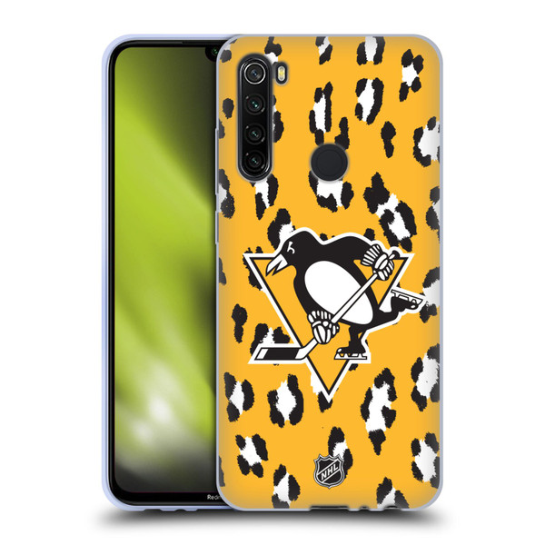 NHL Pittsburgh Penguins Leopard Pattern Soft Gel Case for Xiaomi Redmi Note 8T