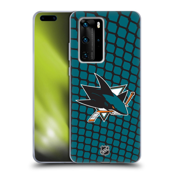 NHL San Jose Sharks Net Pattern Soft Gel Case for Huawei P40 Pro / P40 Pro Plus 5G