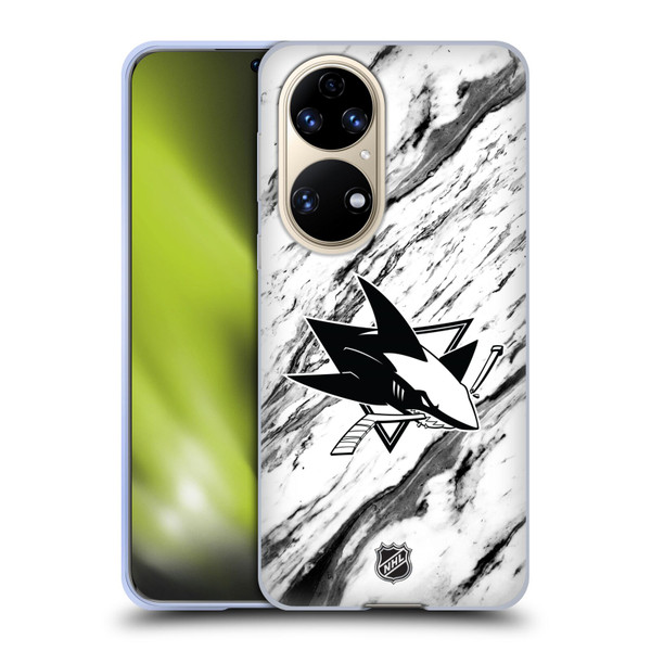 NHL San Jose Sharks Marble Soft Gel Case for Huawei P50