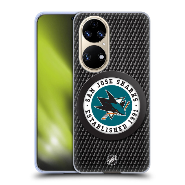 NHL San Jose Sharks Puck Texture Soft Gel Case for Huawei P50