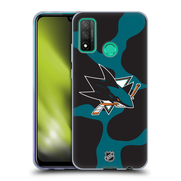 NHL San Jose Sharks Cow Pattern Soft Gel Case for Huawei P Smart (2020)