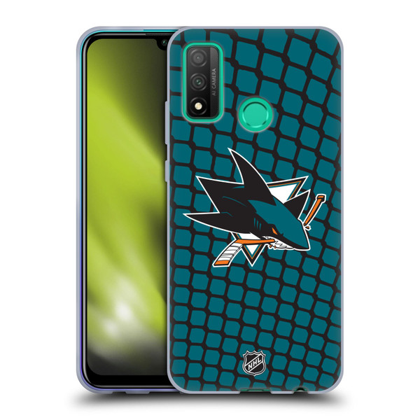 NHL San Jose Sharks Net Pattern Soft Gel Case for Huawei P Smart (2020)