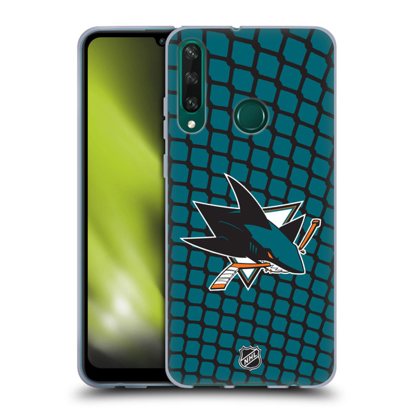 NHL San Jose Sharks Net Pattern Soft Gel Case for Huawei Y6p