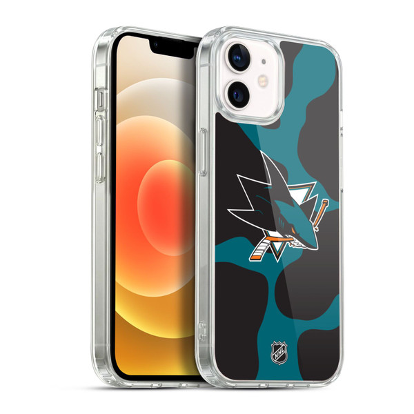 NHL San Jose Sharks Cow Pattern Soft Gel Case for Apple iPhone 12 / iPhone 12 Pro & MagSafe