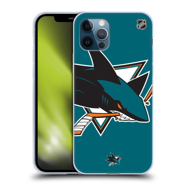 NHL San Jose Sharks Oversized Soft Gel Case for Apple iPhone 12 / iPhone 12 Pro