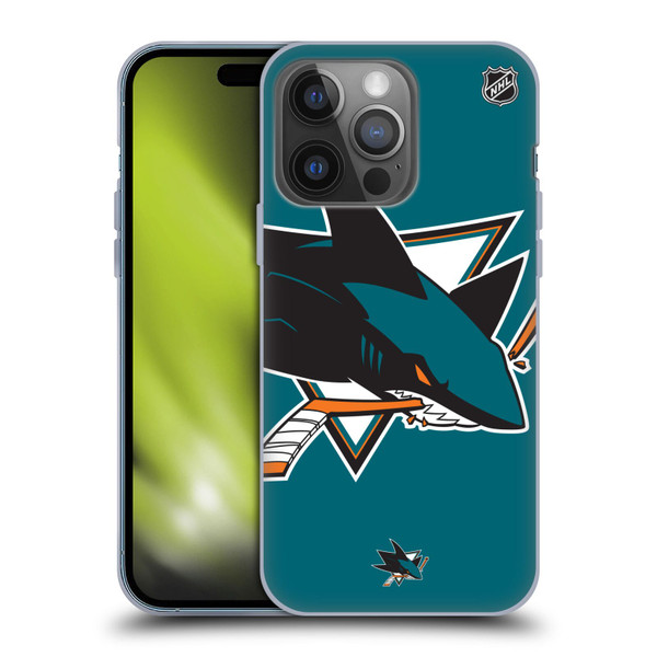 NHL San Jose Sharks Oversized Soft Gel Case for Apple iPhone 14 Pro