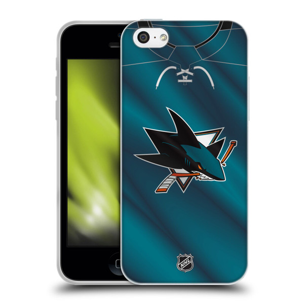 NHL San Jose Sharks Jersey Soft Gel Case for Apple iPhone 5c