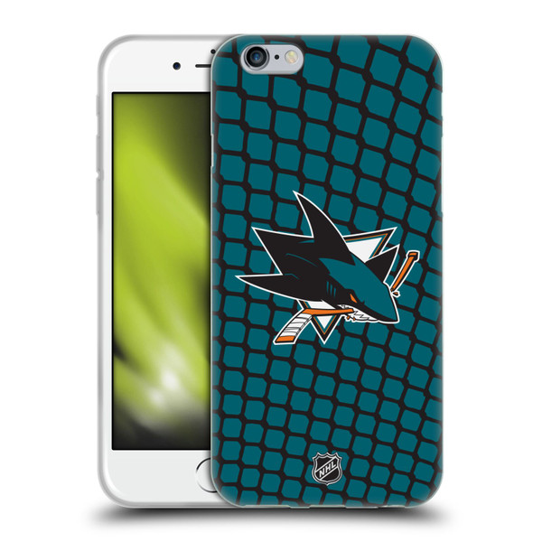 NHL San Jose Sharks Net Pattern Soft Gel Case for Apple iPhone 6 / iPhone 6s