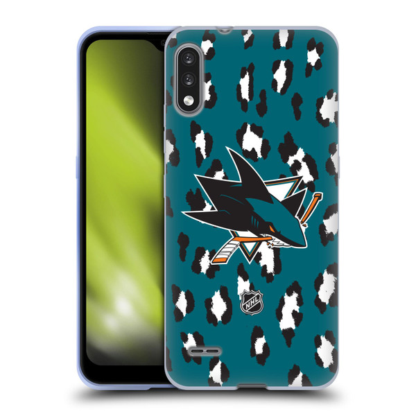 NHL San Jose Sharks Leopard Pattern Soft Gel Case for LG K22
