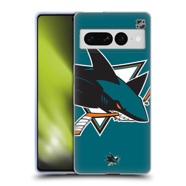 NHL San Jose Sharks Oversized Soft Gel Case for Google Pixel 7 Pro