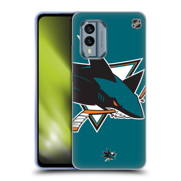 NHL San Jose Sharks Oversized Soft Gel Case for Nokia X30
