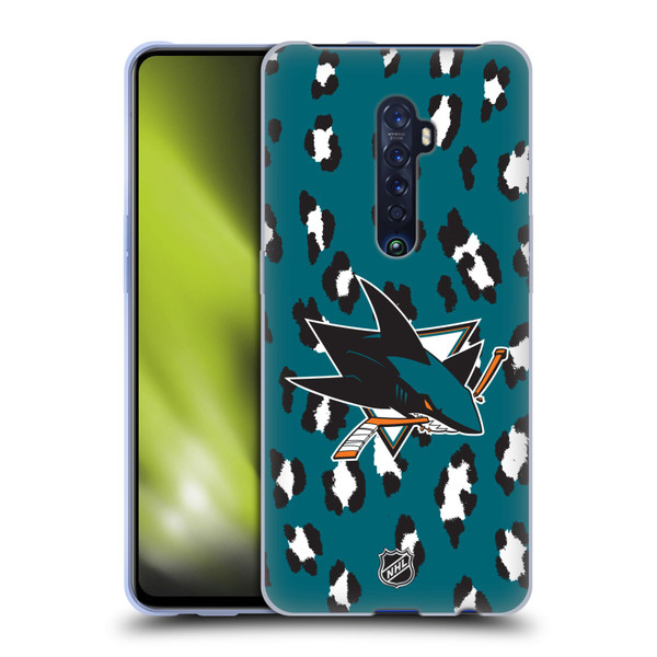 NHL San Jose Sharks Leopard Pattern Soft Gel Case for OPPO Reno 2