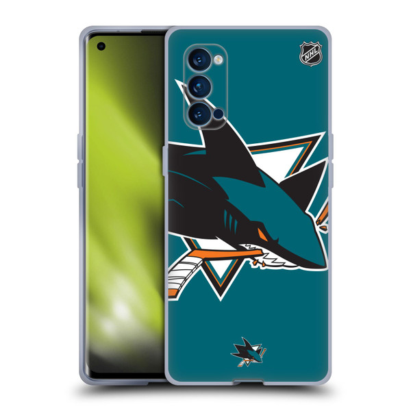 NHL San Jose Sharks Oversized Soft Gel Case for OPPO Reno 4 Pro 5G