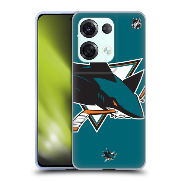 NHL San Jose Sharks Oversized Soft Gel Case for OPPO Reno8 Pro
