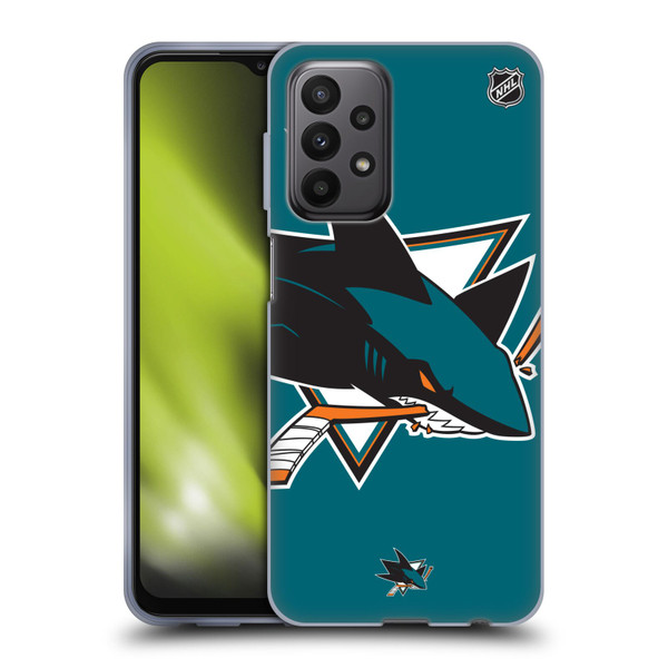 NHL San Jose Sharks Oversized Soft Gel Case for Samsung Galaxy A23 / 5G (2022)