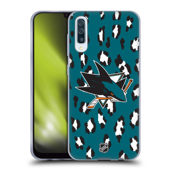 NHL San Jose Sharks Leopard Patten Soft Gel Case for Samsung Galaxy A50/A30s (2019)