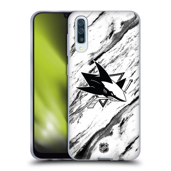 NHL San Jose Sharks Marble Soft Gel Case for Samsung Galaxy A50/A30s (2019)