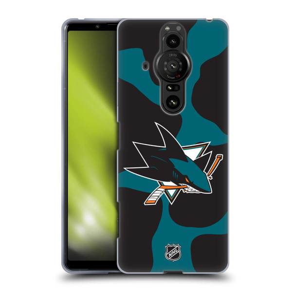 NHL San Jose Sharks Cow Pattern Soft Gel Case for Sony Xperia Pro-I