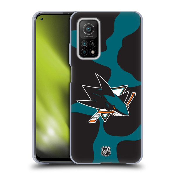 NHL San Jose Sharks Cow Pattern Soft Gel Case for Xiaomi Mi 10T 5G
