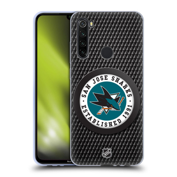 NHL San Jose Sharks Puck Texture Soft Gel Case for Xiaomi Redmi Note 8T